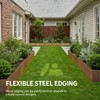 Worth Pre-Rusted Wide-Corrugated Garden Edging, 8" x20Ft Sturdy Steel Lawn