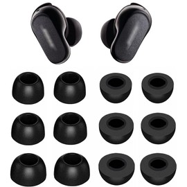 ALXCD Foam Ear Tips Compatible with Bose QuietComfort Earbuds ii 2022, S/M/L Sizes 6 Pairs Soft Memory Foam Eartips Earbuds Tips, Compatible with Bose QuietComfort Earbuds ii, Black sml