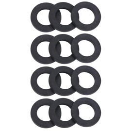 12pcs Flat Rubber Washers Rubber O Ring Seals Water Pipe Connector for Faucets and Shower Head(3/4 inch) 3/4"