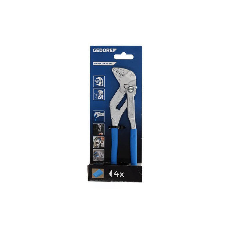 GEDORE Pliers wrench set with protective jaws, Clamping width to
