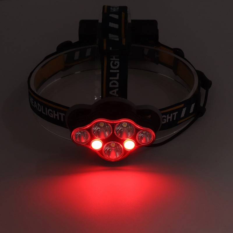 7 Core Headlight Long Range USB Rechargeable Headlamp Outdoor Work