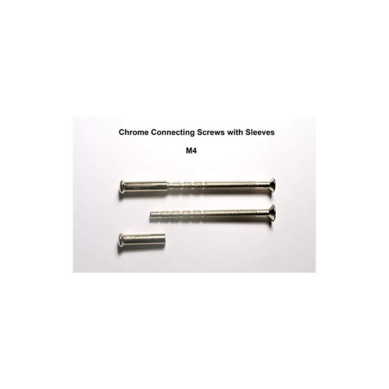 FixitFlo M4 Connecting Screws Chrome with Sleeves M4 x 60mm