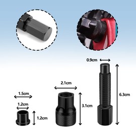 ZoeTekway Crank Puller, Bicycle Crank Puller, Compact Crank Arm Puller, Maintenance Removal Kits for Mountain Bikes, Bottom Bracket Spindles (Black)