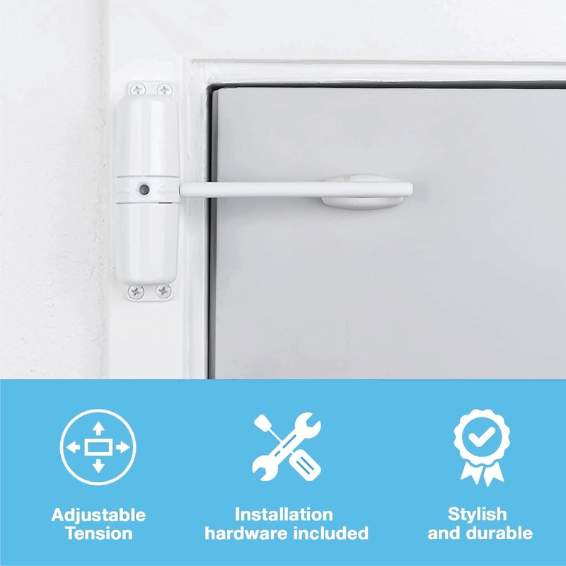 Wright Products VWC50WH Vertical Interior Door Closer, White