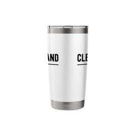 Cleveland Ohio USA Minimalist Style Design Stainless Steel Insulated Tumbler