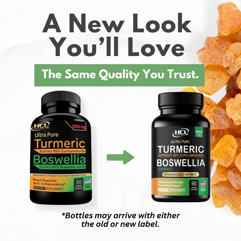 Turmeric Boswellia Extract Supplement 2000 mg – Extra Strength Boswellia