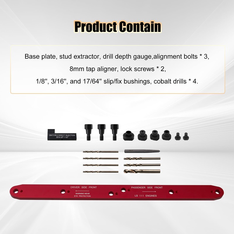 RULLINE 71400 Exhaust Manifold Template Compatible with GM/Chevy LSIII 4.8L,