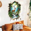 Upfirst Stag Deer with Evergreen Pines Wall Stickers