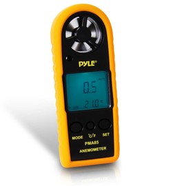 Pyle Digital Anemometer Handheld Thermometer - Portable Handheld Meter, Wind Speed, Wind Chill, Air Temperature, Air Velocity Gauge, Wind Weather Meter with Backlight, Battery Included - PMA85