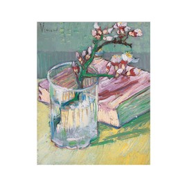 Spiffing Prints Vincent Van Gogh - Blossoming Almond Branch in a Glass with a Book