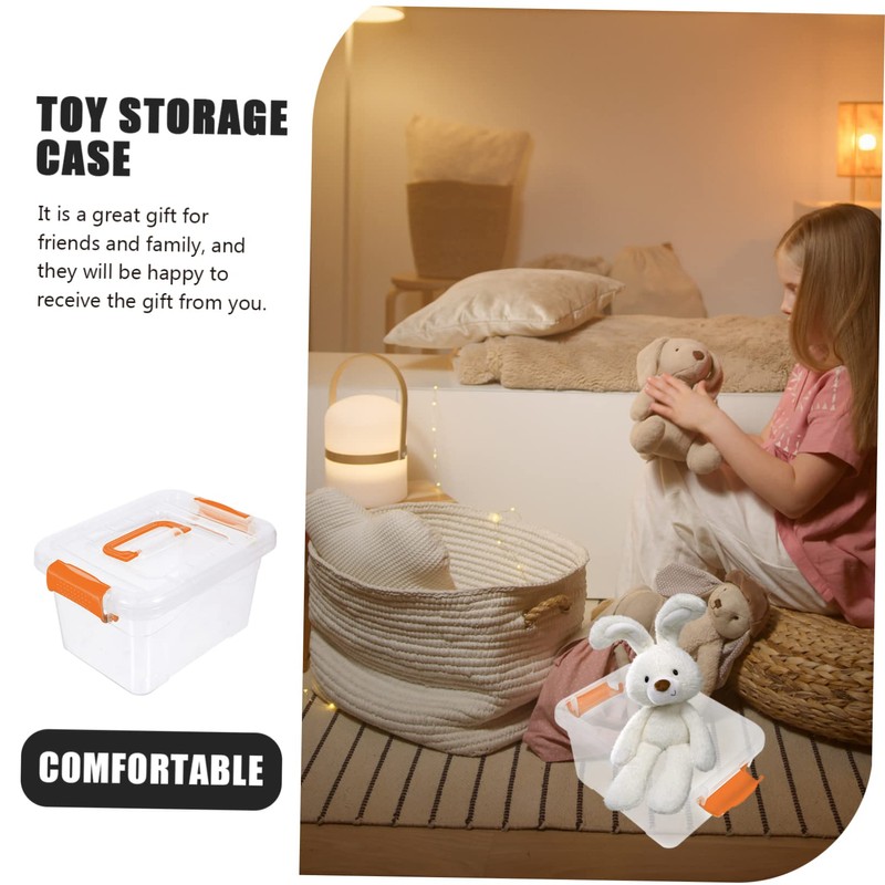 Levemolo 4pcs Storage Box Lid and Handle Double Organizer for