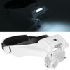 LED Helmet Magnifier Tattoo Beauty Adjustable Headband Magnifying Glass Head