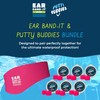 Ear Band-It Swimming Headband with Putty Buddies earplugs (6 Pair)