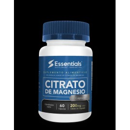 Essentials Citrato De Magnesio 60 Caps Sabor Sin Sabor