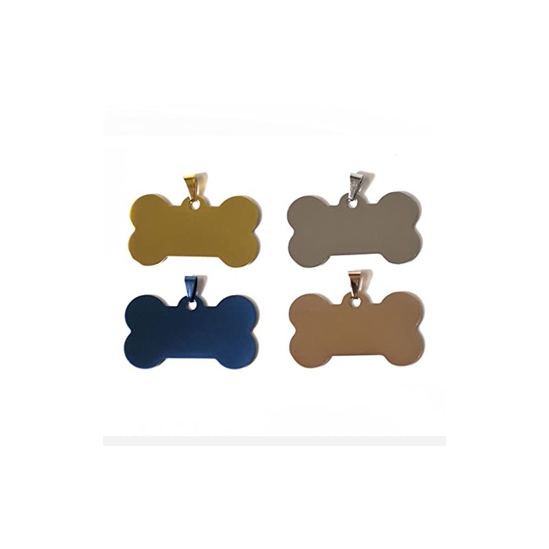 Placa de Identificación para Perros, Acero Inoxidable, (, Oro Rosado)