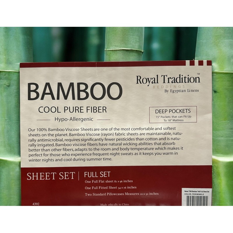 Royal Tradition Viscose from Bamboo Bed Sheets, Full, Solid Red,