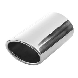 Exhaust Trim Tailpipe End Piece Exhaust Trim Silencer Sport Exhaust Universal Sound Vapour Sport Tuning Look Stainless Steel Oval up to 65 mm Chrome AutoHobby