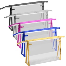 Anseom 5 Stück Kulturbeutel Transparent, 24 x 15.5 x 6 cm Klare Kosmetiktasche Durchsichtige Tasche für Urlaub Reise Badezimmer Familie Männer un Frauen