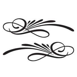 Pinstripes for Car, Bike Decoration Bumper Glass Vinyl Decal Sticker (P-09)