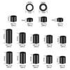 320 Pcs Black Nylon ABS Round Spacers Washers Assortment Kit,