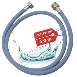 Lichtblau Inlet Hose Extension with Metal Thread, 4.0 m, Washing Machine Dishwasher Connection, 3/4 Inch, Extension for Water Inlet Hose, Universal, Manufacturer, Independent