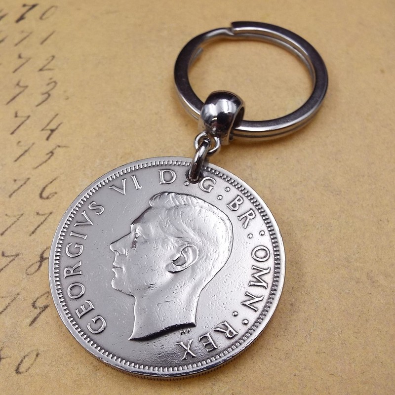 A Silver Dream 1951 Half Crown Coin Keyring