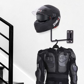 Zorax Motorcycle Helmet Holder, 1PC Helmet Stand Display Wall Mounted Helmet Rack for Motorbike/Baseball Helmets, Basketball, Hats