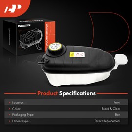 A-Premium Engine Coolant Overflow Recovery Reservoir Tank [W/Cap & Sensor] Compatible with Jaguar F-Type 2014-2021 [3.0L 5.0L], XK 2007-2009 [4.2L], XK XKR 2010-2015 [5.0L], XKR-S 2012-2015 [5.0L]