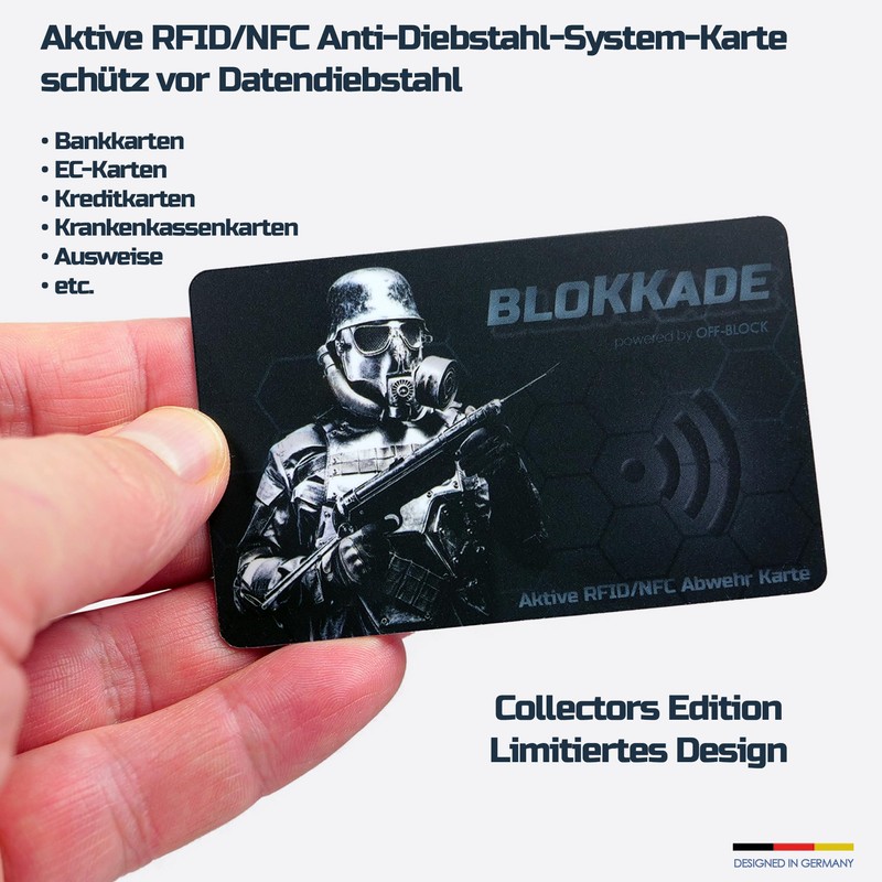 BLOKKADE Off-Block Active RFID/NFC Blocking Card Motif Stormtrooper Collectors Edition