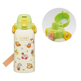 Skater STCH6 Children's Stainless Steel Water Bottle, Direct Drinking, 20.3 fl oz (600 ml), Lightweight Type, For Children, Kirby, Picnic, Cold Insulation, Sports Bottle, For Kids