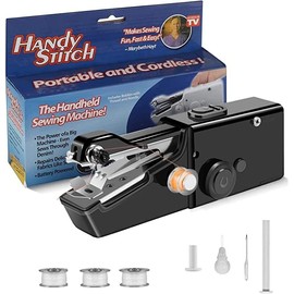 Hand Sewing Machine, Portable Mini Electric Sewing Machine with Sewing Accessories for Beginners, Sewing Machine for Home Use, for Sewing Clothes, Curtains and Crafts
