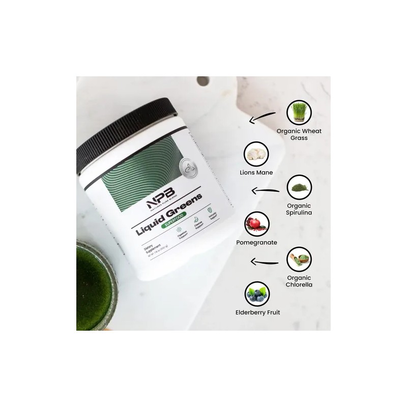 Nature's Pure Blend Super Greens Polvo Orgánico Sabor Matcha