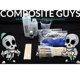 Composite Guys DIY FORGED CARBON FIBER KIT 120 GRAMS OF REAL CARBON FIBER WITH BLUE FIBERGLASS