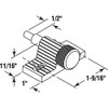 Prime-Line U 9848 Twist-In Patio Door Lock, 1-9/16 In., Cast