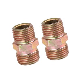 A ABSOPRO 2pcs 3/8" NPT Pipe to M18x1.5mm Oil Hose Fitting Connector Adapter Item Replacement