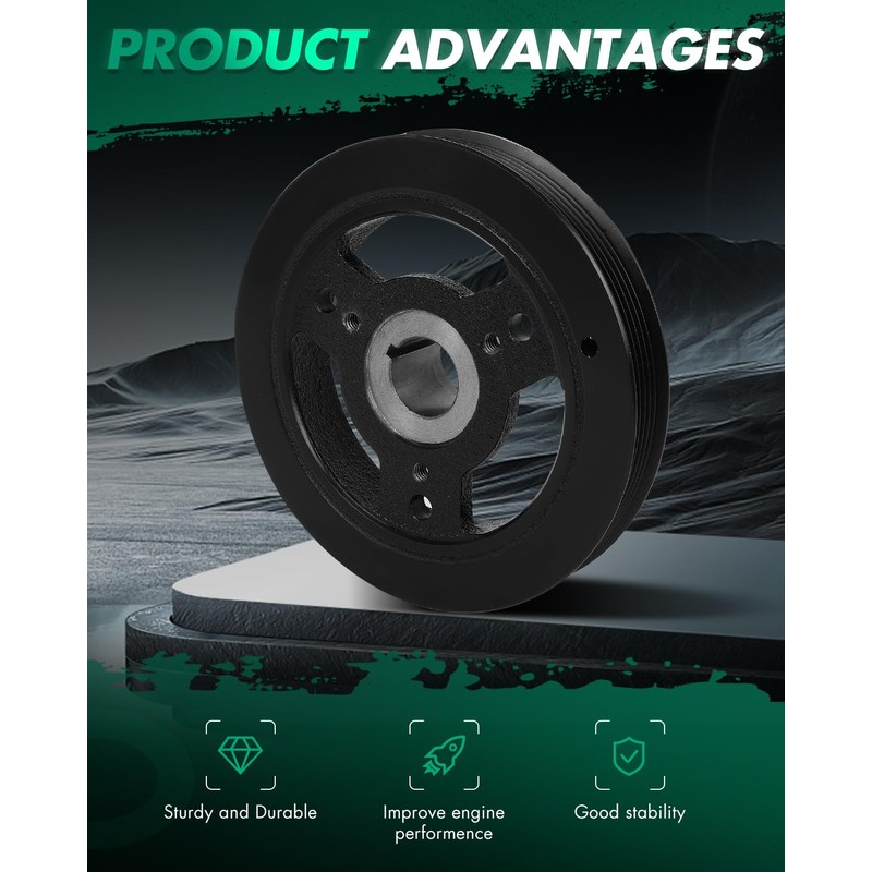 SCITOO Engine Harmonic Balancer For Dodge 1996-2002,For Eagle 1988-1989,For Jeep