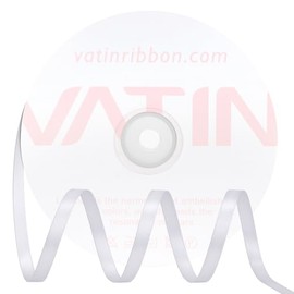 VATIN Double Face Silver Satin Ribbon 1/4" Continuous 50 Yards,Silver Polyester Fabric Ribbon use for Bows Bouquet, Gift Wrapping, Floral Arrangement Wedding Decoration