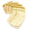 Lashuma Set of 6 Rectangular Bamboo Baskets, Flat Filling Baskets,