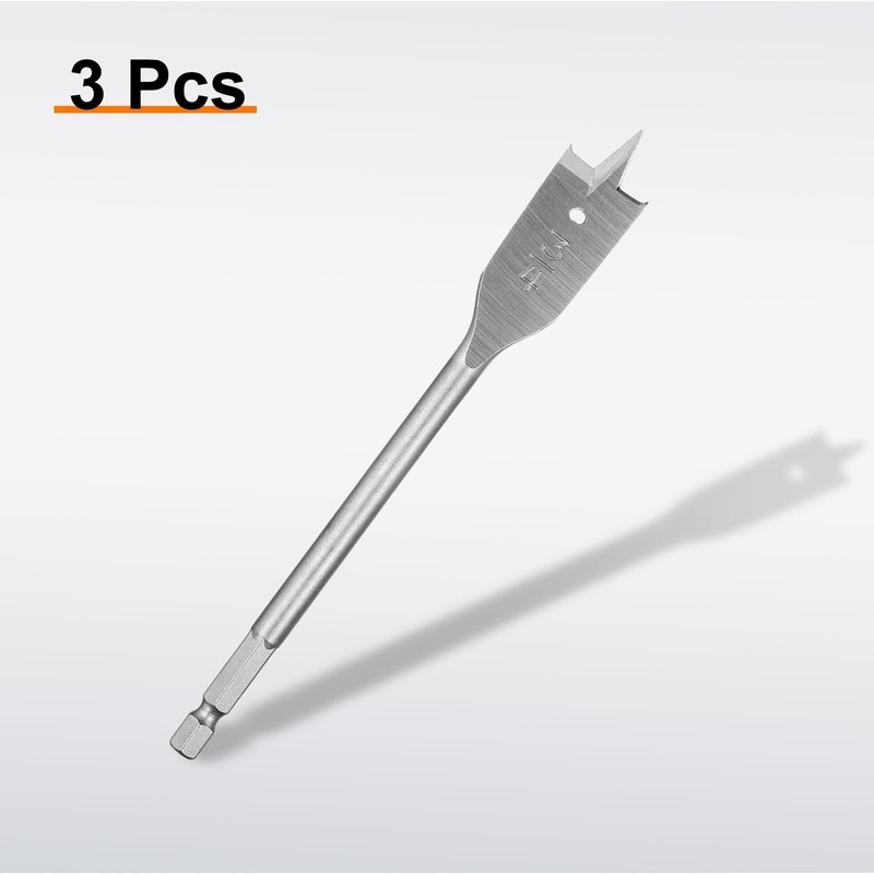 sourcing map 3Pcs Spade Drill Bit 3/4" Paddle Flat Bits