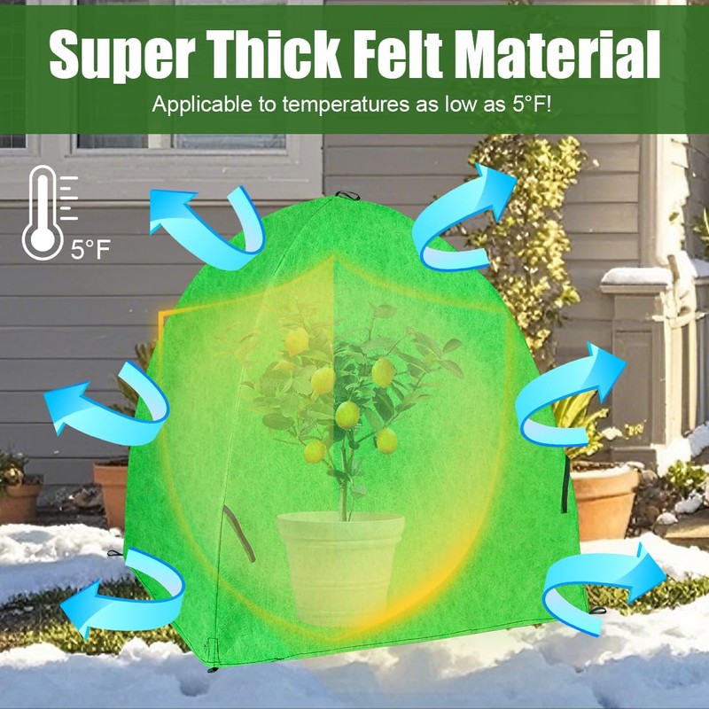 Plant Covers Freeze Protection for Winter, Outdoor Garden Frost Cover