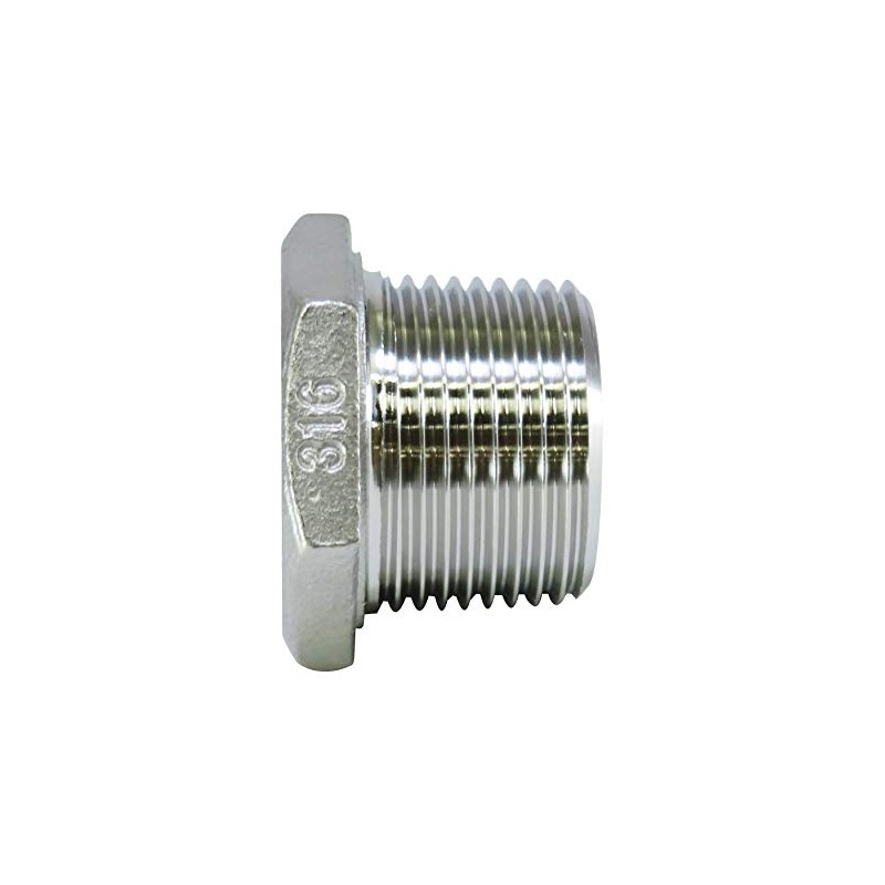 Flowbal Stainless Steel Threaded Fitting Bushing VBU-S14-0806 1"x3/4