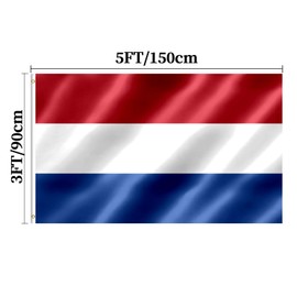 Netherlands Flag 3x5 FT Dutch Flag With Brass Grommets Fade Proof For Outdoor Decor(Netherlands)