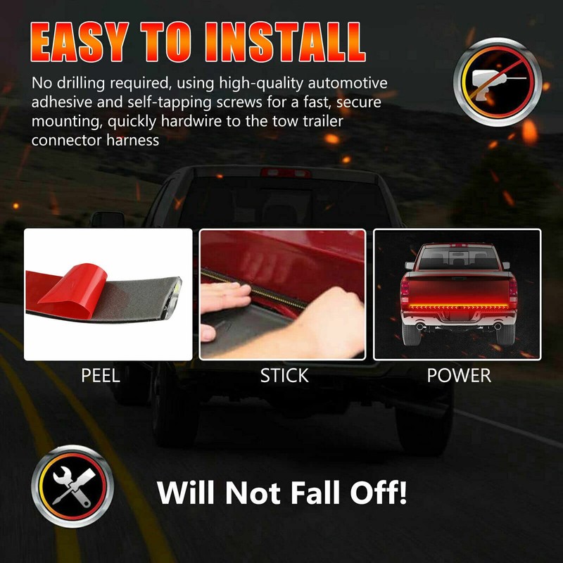 48 Inch Arrow LED Tailgate Light Bar Strip for Pickup