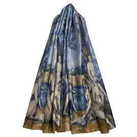 GFM® Silk Blend Painting Based Scarf (Cezanne - The Bathers)-(DCN)(EXC)(FS-VSLK-SC-3772-A)