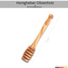 Schwertkrone Honey Spoon Olive Wood 15 cm Honey Spiral Honey