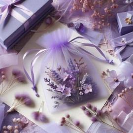 50 pcs Organza Gift Bags (4 x 6 inches)