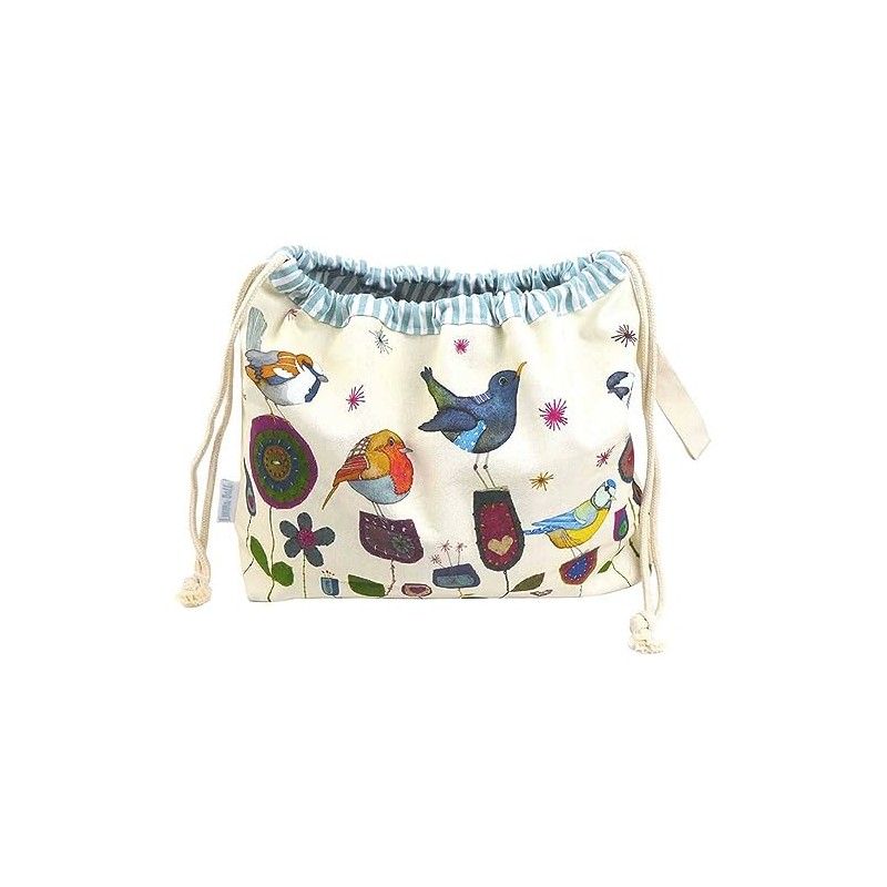 Emma Ball Drawstring Bag Garden Birds Size 39cm X 31cm