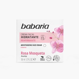 Babaria Rosa Mosqueta Crema Facial Hidratante con SPF 15 - 50 ml