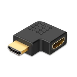 HDMI Converter Adapter, L Type Converter Adapter Extension HDMI Male to HDMI Female for Narrow Places (2 Turns Left + 2 Turn Right) High Speed Port 4 Pack
