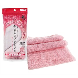 Yokozuna Whipper Body Towel, Ultra Soft, Pink, Fine Dense Micro Foam, Foaming, Antibacterial, Odor Resistant, Hinokitiol Formulation, 35.4 x 7.9 inches (90 x 20 cm), Made in Japan